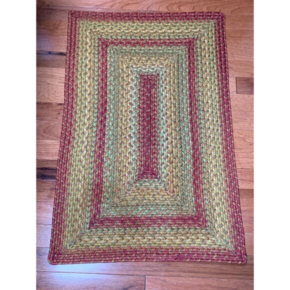 Handmade Rectangular Braided Rug - 20" x 30" - Multicolor - Picture 6 of 10